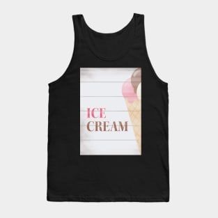 Pink and Brown Ice Cream Tank Top